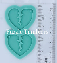 Load image into Gallery viewer, CUSTOM MOLD: HEARTBREAKER BROKEN HEART Earring *May have a 7-10 Day Shipping Delay (E36)