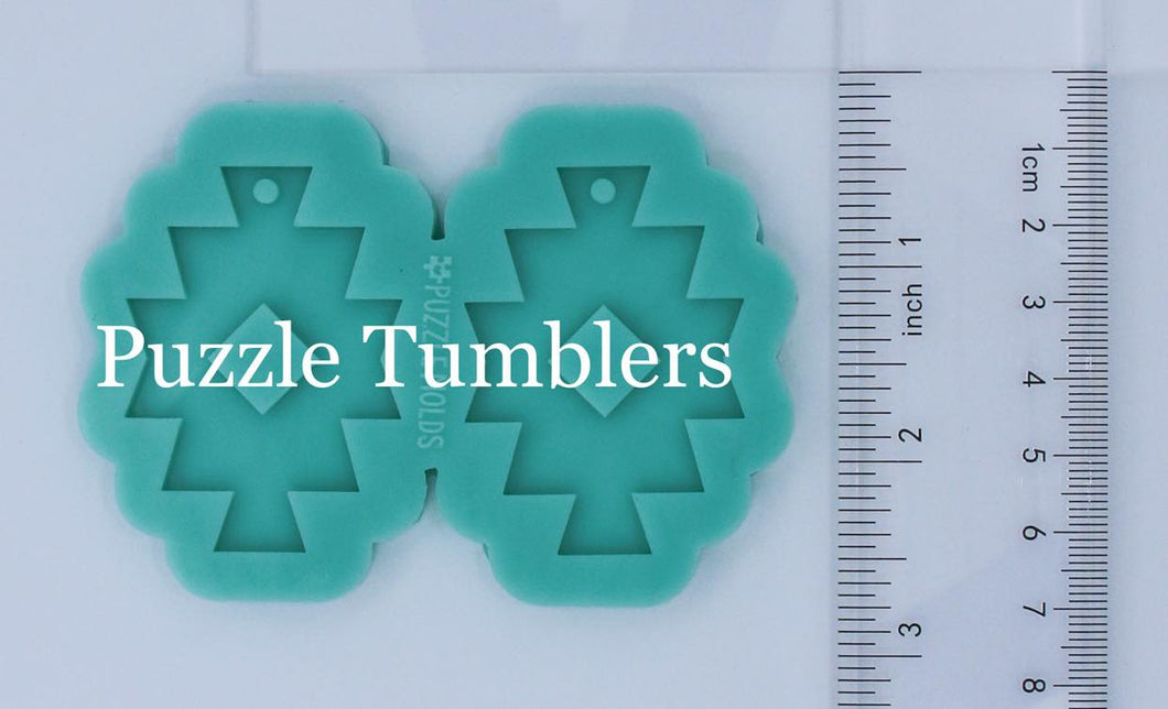 CUSTOM MOLD: SOUTHWEST AZTEK Earring *May have a 7-10 Day Shipping Delay (E38)