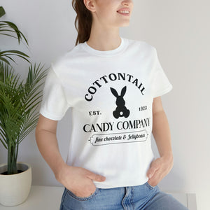 Unisex Jersey Short Sleeve Tee - Cottontail Candy Company T-Shirt - Easter T-Shirt (Will Ship in 7-10 Business Days) DTG Design