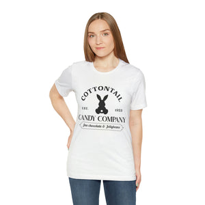 Unisex Jersey Short Sleeve Tee - Cottontail Candy Company T-Shirt - Easter T-Shirt (Will Ship in 7-10 Business Days) DTG Design