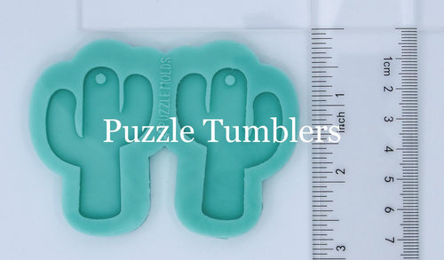 CUSTOM MOLD: Cactus Earring *May have a 7-10 Day Shipping Delay (E58)