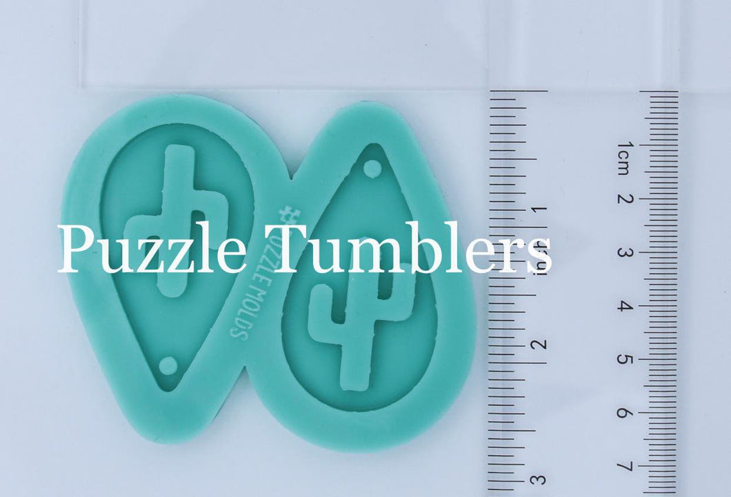 CUSTOM MOLD: Cactus Earring *May have a 7-10 Day Shipping Delay (E60)