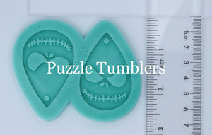 CUSTOM MOLD: "CHRISTMAS JACK" Earring Mold *May have a 14 Day Shipping Delay (E8)