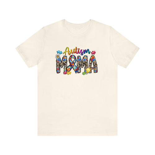 Autism MAMA - Unisex Jersey Short Sleeve Tee - (Will Ship in 7-10 Business Days) DTG Garment Design
