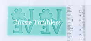 CUSTOM MOLD: Irish Love Clover Earring Mold *May have a 14 Day Shipping Delay (B26)