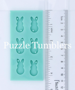 CUSTOM MOLD: Bunny Dangle Earring Mold *May have a 14 Day Shipping Delay (B39)