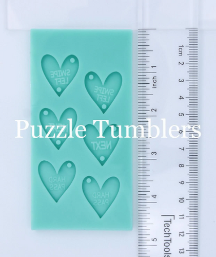 CUSTOM MOLD: Conversation Heart Earring Mold *May have a 14 Day Shipping Delay (B57)