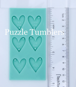 CUSTOM MOLD: Conversation Heart Earring Mold  *May have a 14 Day Shipping Delay (B77)