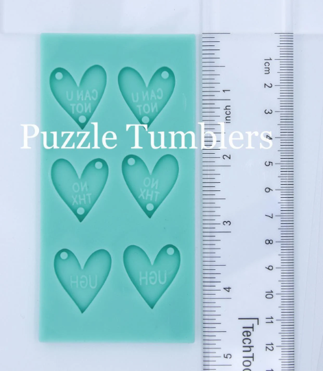 CUSTOM MOLD: Conversation Heart Earring Mold  *May have a 14 Day Shipping Delay (B77)