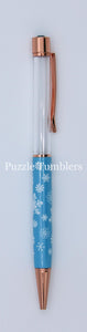 SNOWFLAKE ROSEGOLD - HOLIDAY FLOATING PENS WITH BLING TOP - DIY *NEEDS GROUP PHOTO