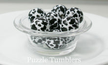Load image into Gallery viewer, 25MM BUBBLEGUM BEADS (10 PIECE) - SPOTTED COW