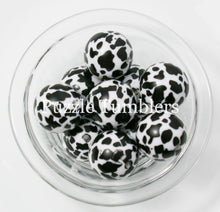 Load image into Gallery viewer, 25MM BUBBLEGUM BEADS (10 PIECE) - SPOTTED COW
