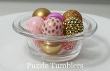 Load image into Gallery viewer, 25MM BUBBLEGUM BEADS VARIETY (10 PIECE) - PINK &amp; GOLD