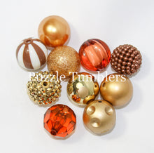 Load image into Gallery viewer, 25MM BUBBLEGUM BEADS VARIETY (10 PIECE) - FALL HARVEST