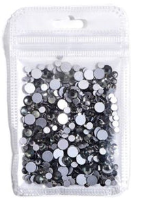 Silver Diamond 1000 Piece Variety Rhinestones AB/Clear Glass Crystal Stones (NON-Hot Fix) SS6-12
