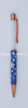 Load image into Gallery viewer, SNOWFLAKE ROSEGOLD - HOLIDAY FLOATING PENS WITH BLING TOP - DIY *NEEDS GROUP PHOTO