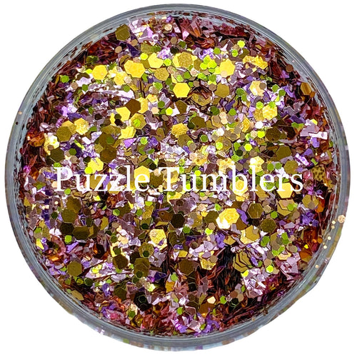 BLUSH EMERALD GOLD- CHUNKY MIX GLITTER