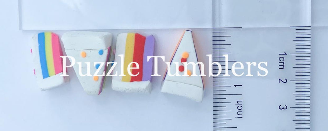 CAKE SLICES (4 PACK) - POLYMER CLAY
