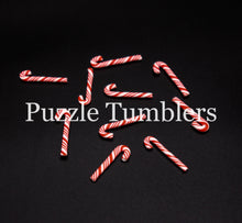 Load image into Gallery viewer, 1&quot; MINATURE CANDY CANE (10 PIECES) RED AND WHITE - FAKE