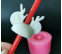 NEW - Mouse with Antlers STRAW TOPPER