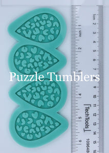 CUSTOM MOLD:  'DOUBLE LEOPARD PRINT EARRINGS' Mold *May have a 14 Day Shipping Delay (D14)