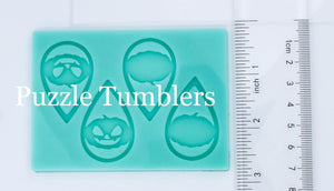 CUSTOM MOLD: Pumpkin Hoop Earring Mold *May have a 14 Day Shipping Delay (D38)