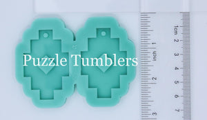 CUSTOM MOLD: Aztec Earring Mold *May have a 14 Day Shipping Delay (D42)