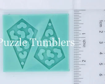 CUSTOM MOLD: Custom Leopard Diamond Drop Earring Mold *May have a 14 Day Shipping Delay (D45)