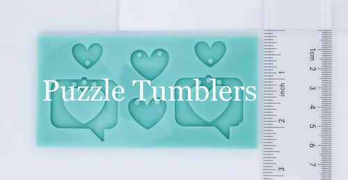 CUSTOM MOLD: Custom Conversation Heart Dangle Message Earring Mold *May have a 14 Day Shipping Delay (D69)