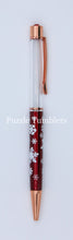 Load image into Gallery viewer, SNOWFLAKE ROSEGOLD - HOLIDAY FLOATING PENS WITH BLING TOP - DIY *NEEDS GROUP PHOTO