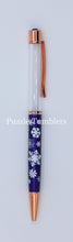 Load image into Gallery viewer, SNOWFLAKE ROSEGOLD - HOLIDAY FLOATING PENS WITH BLING TOP - DIY *NEEDS GROUP PHOTO