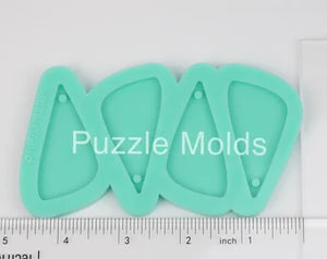 CUSTOM MOLD:  'DOUBLE ABSTRACT EARRINGS' Mold *May have a 14 Day Shipping Delay (D15)