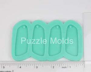 CUSTOM MOLD:  'DOUBLE ABSTRACT EARRINGS' Mold *May have a 14 Day Shipping Delay (D13)