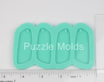 CUSTOM MOLD:  'DOUBLE ABSTRACT EARRINGS' Mold *May have a 14 Day Shipping Delay (D13)