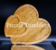 Load image into Gallery viewer, WOOD DOUBLE HEART SHAPE CHARCUTERIE WOODEN CUTTING BOARD
