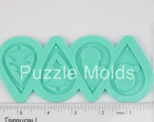 Load image into Gallery viewer, CUSTOM MOLD: DOUBLE SANTA &amp; CHRISTMAS TREE DROP EARRING Mold *May have a 14 Day Shipping Delay (D11)