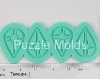 CUSTOM MOLD: 'ZIA DROP' Double Earring Mold  *MAY TAKE UP TO 14 DAYS TO SHIP (D2)