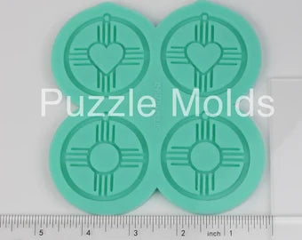 CUSTOM MOLD: DOUBLE ZIA HOOP EARRING Mold *May have a 14 Day Shipping Delay (D9)