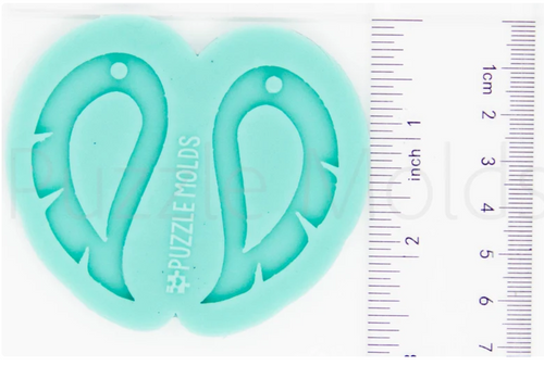 CUSTOM MOLD: CUSTOM FEATHER EARRING *May have a 7-10 Day Shipping Delay (E117)