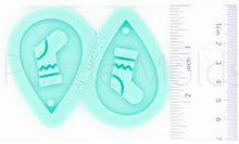 Load image into Gallery viewer, CUSTOM MOLD: STOCKING CHRISTMAS EARRING *May have a 7-10 Day Shipping Delay (E135)