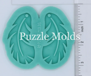 CUSTOM MOLD: Feather with Curve Mold *May have a 7-10 Day Shipping Delay (E13)