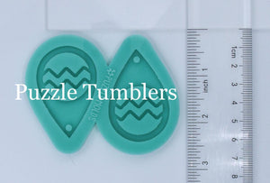 CUSTOM MOLD: CHEVRON CIRCLE EARRING *May have a 7-10 Day Shipping Delay (E142)
