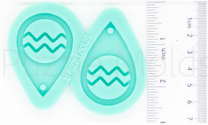 CUSTOM MOLD: CHEVRON CIRCLE EARRING *May have a 7-10 Day Shipping Delay (E142)