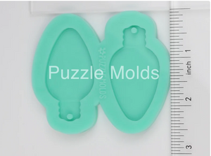 CUSTOM MOLD: CHRISTMAS LIGHTS EARRING *May have a 7-10 Day Shipping Delay (E143)