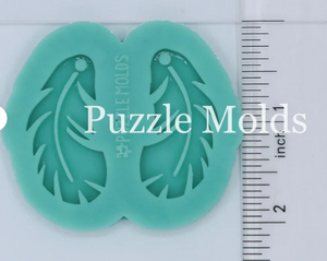 CUSTOM MOLD: Feather with Curve Mold *May have a 7-10 Day Shipping Delay (E14)