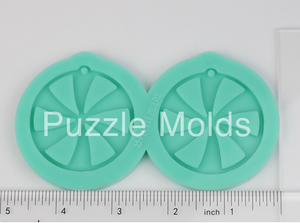 CUSTOM MOLD: PEPPERMINT EARRING *May have a 7-10 Day Shipping Delay (E153)