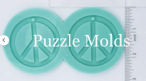 CUSTOM MOLD: PEACE SIGN EARRING *May have a 7-10 Day Shipping Delay (E161)