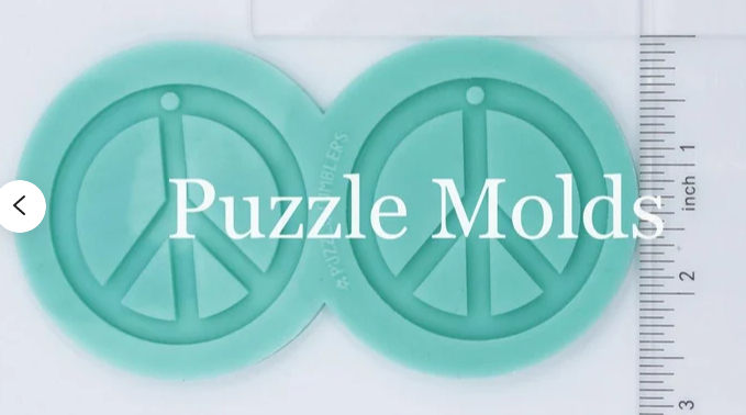 CUSTOM MOLD: PEACE SIGN EARRING *May have a 7-10 Day Shipping Delay (E161)