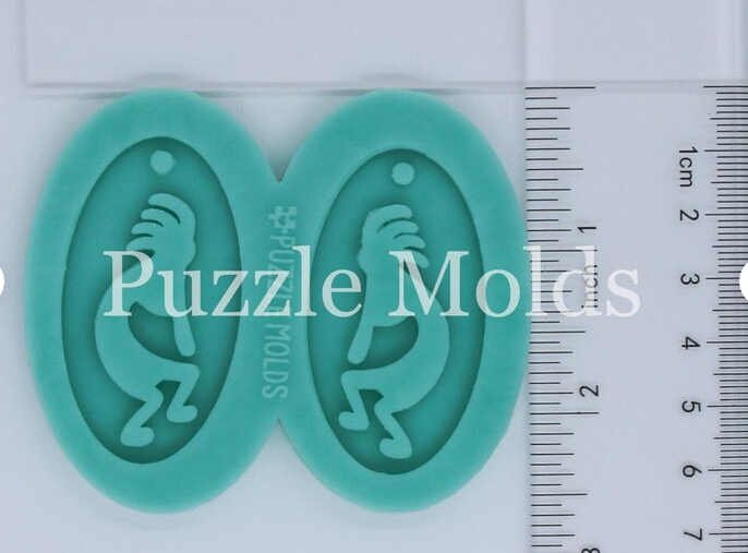 CUSTOM MOLD: KOKOPELLI DROP EARRING *May have a 7-10 Day Shipping Delay (E172)