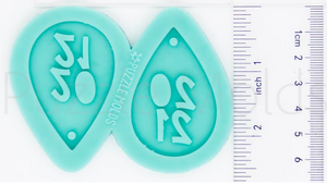 CUSTOM MOLD: 2021 NEW YEARS EARRING *May have a 7-10 Day Shipping Delay (E176)